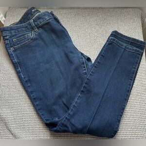 Michael Kors women Skinny Mid Rise Solid Blue Jeans Size 10